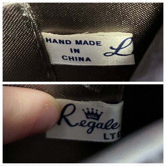 Vintage Gunmetal Beaded La Regal Evening Bag Clutch Shoulder Chain Silver Deco - Picture 13 of 15